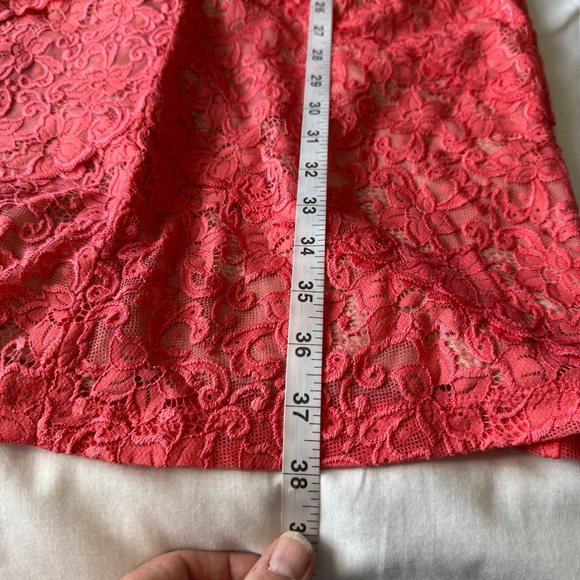 Ivanka Trump Lined Floral Lace Over Sheath Dress Pink 6 Wedding Guest Graduation - Picture 14 of 16